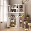 FUFU&GAGA Modern White Storage Cabinet with Adjustable Shelves and Ample Space - 2 of 4