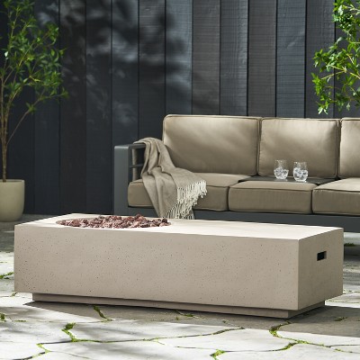 VYNXARIA 14.75-Inch Rectangle Fire Pit,50000 BTU Outdoor Heating Solution for Cozy Gatherings