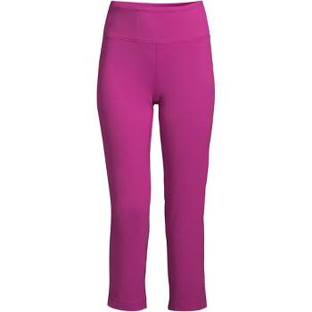 Lands' End Women's Tall Active Crop Yoga Pants - Large Tall - Hot Pink :  Target