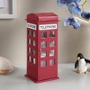 Gulches 11.5" Tall Leather Jewelry Box, British Telephone Design, Burgundy Red - 2 of 4