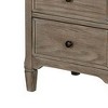Royal Hampton 2 Drawer Wooden Nightstand with Round Knobs, Gray - 4 of 4