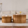 CAVINAS Coffee Table, Wooden Coffee Table with Relief Design, Modern Tea Table for Living Room, Office, Bedroom - 3 of 4