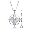 Guili Sterling Silver Cubic Zirconia X Necklace - 3 of 3