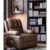 GustoWave Oversized Manual Recliner Sofa 135°, Reclining Chair Faux PU Leather Sofa with 2 Cup Holders and Side Pockets - 3 of 4