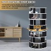 Kings Brand Furniture Cassidy 360° revolving shoe rack—perfect for closets, entryways, bedrooms, or hallways for stylish, space-saving storage - 2 of 4