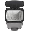 13.2 Gallon Trash Can with Soft Close Plastic Lid, Stainless Steel Garbage Can for Kitchen, Step-on Waste Bin with Liner Rim, Rear Handle, - 4 of 4