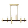 Livex Lighting Helsinki 6 - Light Chandelier in  Satin Brass/Bronze - 3 of 4