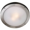 Possini Euro Design Modern Ceiling Light Flush Mount Fixture Brushed Nickel 16" Wide White Glass Bowl for Bedroom Kitchen Hallway - 3 of 4