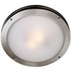 Possini Euro Design Modern Ceiling Light Flush Mount Fixture Brushed Nickel 16" Wide White Glass Bowl for Bedroom Kitchen Hallway - image 3 of 4