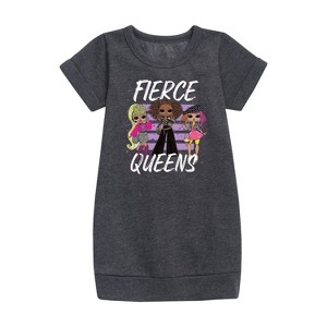 - LOL Surprise! - Fierce Queens Graphic Short Sleeve Fleece Dress - 1 of 3