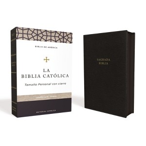 Biblia Católica, Tamaño Personal, Leathersoft, Negra, Con Cierre, Comfort Print - by  Editorial Católica & La Casa de la Biblia (Leather Bound) - 1 of 1
