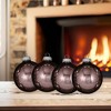 Christmas By Krebs - 67mm / 2.625" Designer Glass Baubles [8 Pieces] - Shiny Excalibur Grey - 3 of 4