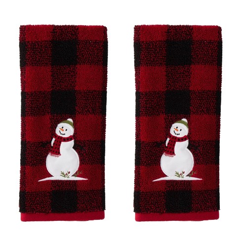 2pc Woodland Winter Hand Towel Set Red - Skl Home : Target