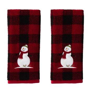 2pc Woodland Winter Hand Towel Set Red - SKL Home