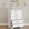 Whizmax Dresser for Bedroom with Drawers, Wood Drawer Dresser Chest of Drawers for Closet, Living Room, Hallway, Nursery, Kids Bedroom, White - 4 of 4