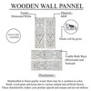 Royal Hampton Carved Wall Art Panel Set of 2 | Handcrafted Ornate Decor | Distressed White Wood, 16x48 - 4 of 4
