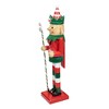 Northlight 15" Red and Green Traditional Striped Elf Christmas Nutcracker - 4 of 4