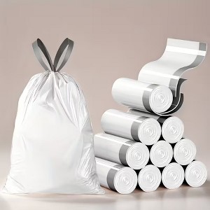 EHMKNP 45-Pack Heavy-Duty 4 Gallon Small Drawstring Plastic Trash Bags - 1 of 2