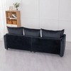 2-Seater Sofa, Black Two-Tone Sectional Couch with Contemporary Design, 82in Living Room Furniture, Easy Assembly,for Home - 4 of 4
