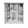 71"Wx71"H Outdoor Wooden Large Pet Enclosure With Weatherproof Asphalt Roof,6 Jumping Platforms And 2 Napping Houses,Cat Shelter -Maison Boucle - 4 of 4
