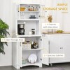 NicBex 70 Inch Tall Kitchen Pantry Storage Cabinet with 4 Doors and Microwave Space for Dining Room,Bathroom,Kitchen,White - 4 of 4