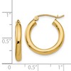 Black Bow Jewelry 3mm x 20mm 14k Yellow Gold Classic Round Hoop Earrings - 4 of 4