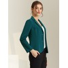 Allegra K Women's Elegant Work Office Lapel Collar Button Down Regular Fit Suit Blazer - 2 of 4