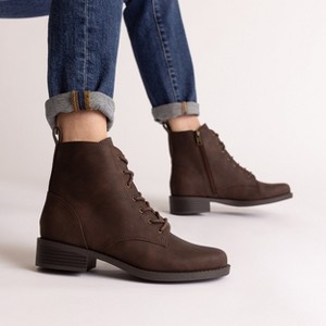 Journee Women's Kodah Medium and Wide Width Lace-up Ankle Boots - 1 of 4