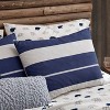G.H. Bass & Co. King River Stripe Comforter & Sham Set Navy: Flannel, Rugby Striped, Lightweight Fabric - 4 of 4