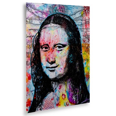 Trademark Fine Art - Dean Russo 'Mona Lisa' Floating Brushed Aluminum Art