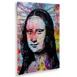 Trademark Fine Art - Dean Russo 'Mona Lisa' Floating Brushed Aluminum Art - 1 of 4