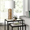 Hampton & Thyme 27" Tall Table Lamp: Mid-Century Modern, Metal Body, Polyester Drum Shade - image 2 of 4