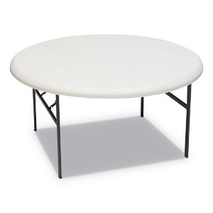 Iceberg IndestrucTable Classic Folding Table, Round, 60" x 29", Platinum - 1 of 1