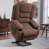 Aghana Digitals Brown Electric Lift Recliner with 8-Point Vibration Massage, Heat, Side Pockets, - 2 of 4