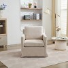 29'' Swivel Accent Chair,Upholstered Skirted Swivel Chair with Removable Back Cushion,360° Comfy Armchair for Living Room - The Pop Home - 2 of 4