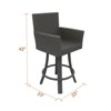 Covers&All Universal 25 in Counter Swivel Bar Stool, Premium Charcoal Wicker, 23 x 23 x 42 - 4 of 4