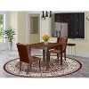 HomeStock 3-Pc Mahogany Finish Solid Wood Top Dining Table Set - 2 of 4