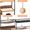Litter Box Enclosure with Storage Shelves, 2-in-1 Cat Furniture Cabinet with Condo & Hammock, Hidden Cat House for Indoor Use - 3 of 4
