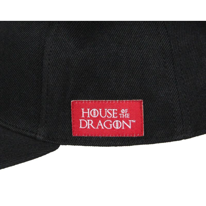 Game Of Thrones: House Of The Dragon Targaryen Adult Snapback Hat Cap For Men Black, 4 of 5