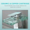 LED Waterfall Bathroom Faucet with 3 Color Changing Light and Single Handle - 3 of 4