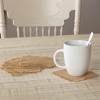 Burlap Natural Coaster Set of 12 Fringed 4x4 - 4 of 4