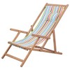 vidaXL Beach Chair Multicolor Eucalyptus wood and polyester fabric - 2 of 4