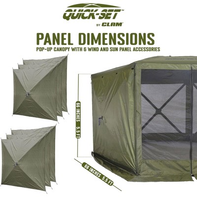 Green 11.5' x 11.5' Portable Pop-Up Outdoor Gazebo with Wind Panels