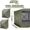 CLAM Quick-Set Escape 11.5 x 11.5 Ft Portable Pop-Up Outdoor Camping Screen Tent 6-Sided Canopy Shelter w/ Carry Bag & 6 Sun and Wind Panels, Green - 4 of 4