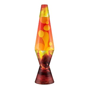 Schylling The Original LAVA Brand Lava Lamp, Erupting Crater Style, 14.5″ Amber Wax in Red Liquid, Ages 13+ - 1 of 3