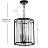 12" Bevin Pendant Black with Oil Rubbed Bronze & Crystals - JONATHAN Y: Lantern Style, Adjustable Height - image 4 of 4