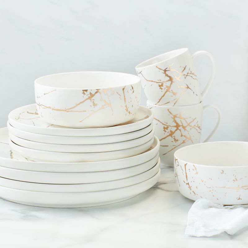 Stone Lain Zora 16-Piece Porcelain Dinnerware Set, Service for 4, 2 of 7