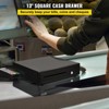 VEVOR Cash Register Drawer, 13\" 12 V, for POS System with 4 Bill 5 Coin Cash Tray, Removable Coin Compartment & 2 Keys Included, RJ11/RJ12 Cable - 3 of 4