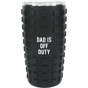 Pavilion Gift Company - Dad Off Duty - 20 oz Travel Tumbler with 3D Silicone Wrap - Portable Drinkware - 1 of 4