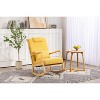 CAVINAS Linen Fabric Glider Rocking Chair with High Backrest and Lumbar Pillow,Upholstered Rocking Chairs,Nursery Accent Chair for Bedroom - 2 of 4